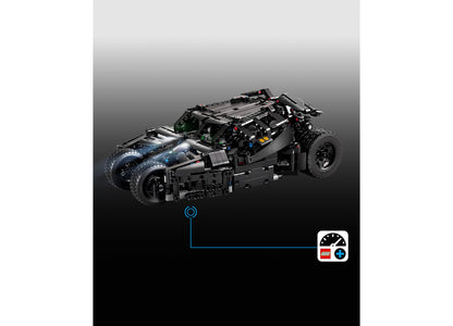 LEGO Batman Batmobile Tumbler 42239 remote-control building set with detailed black vehicle and exposed engine compon...
