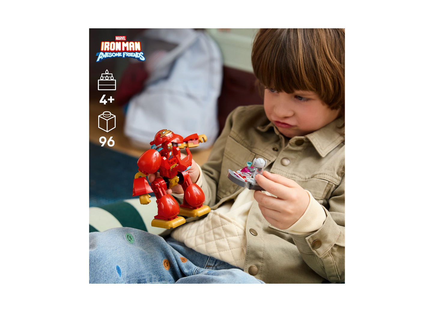 LEGO Marvel Ultron vs. Iron Man 11209 96-piece building set with red Iron Man figure for ages 4+