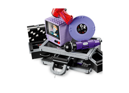 LEGO Olivia Rodrigo Secret Storage 43030 building set with purple music player, red microphone, and black storage case