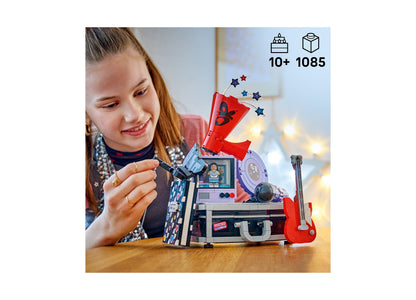 LEGO Olivia Rodrigo Secret Storage 43030 building set with red guitar and purple stage, 1085 pieces