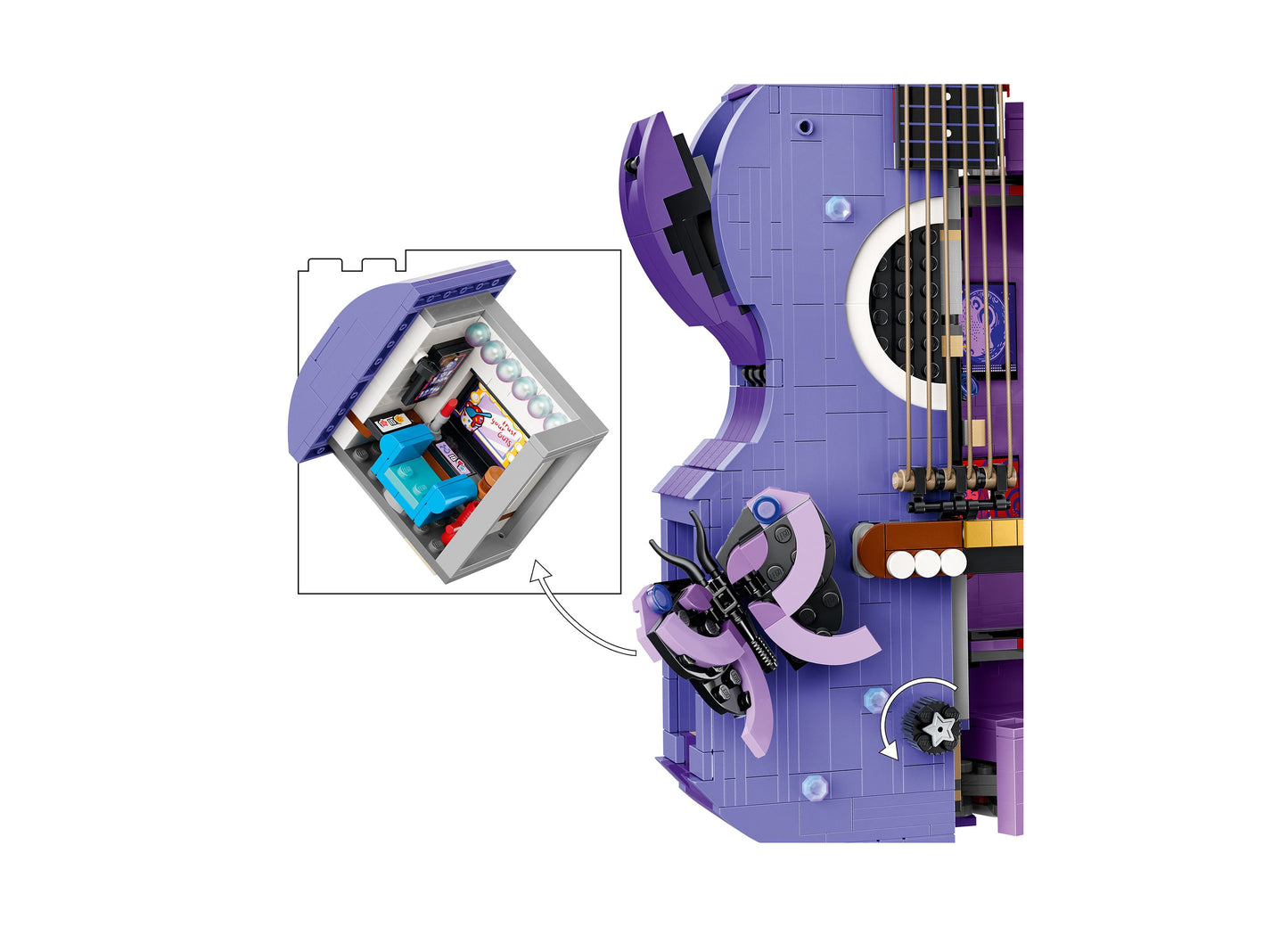 LEGO Olivia Rodrigo Dual Guitar 43031 purple building set with guitar and music accessories