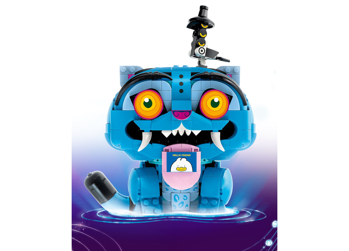 LEGO KPop Demon Hunters Derpy Tiger 72537 blue buildable figure with orange eyes
