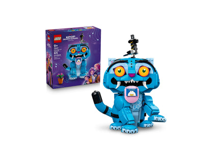LEGO K-Pop Demon Hunters 72537 blue tiger figure with orange eyes and articulated limbs