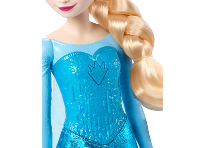 Disney Princess Singing Elsa 11" Light-Up Fashion Doll wearing blue sequined dress with cape