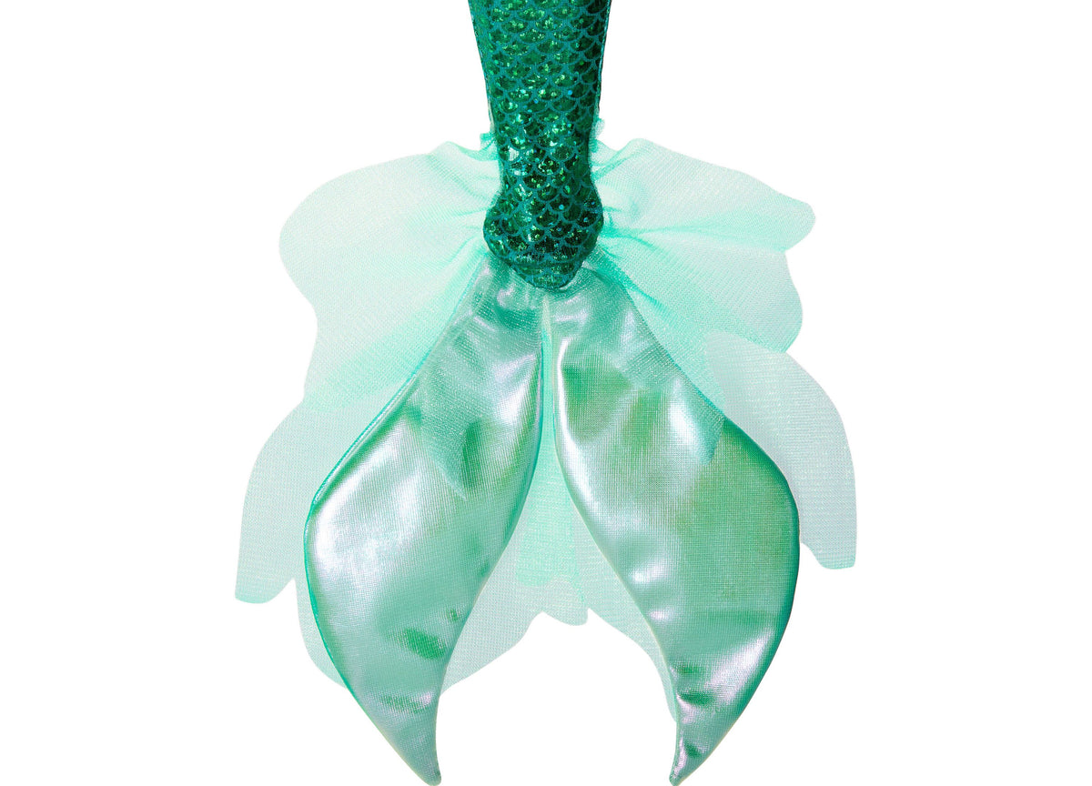 Disney Princess Ariel doll with green sequined top, removable tail and sheer sleeves