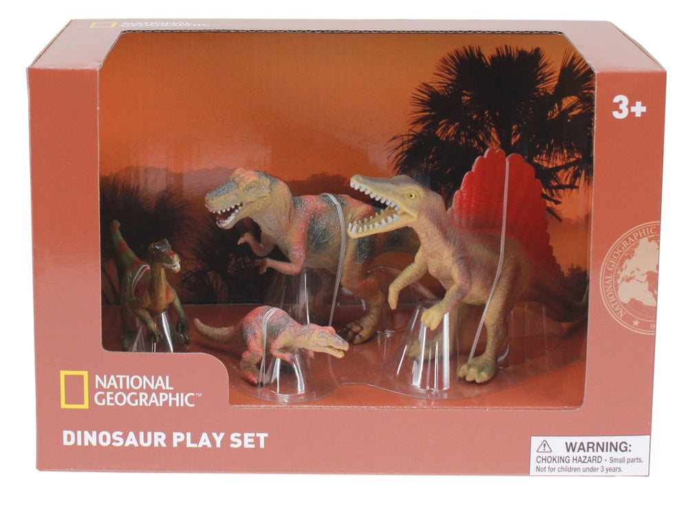 National Geographic Carnivore Dinosaur Figurines, 4-Piece Collector Set