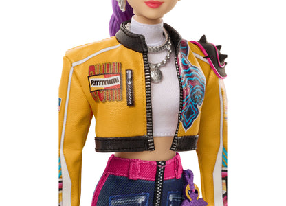 Kpop Demon Hunters Huntr/X Rumi 11" doll with yellow jacket and purple hair
