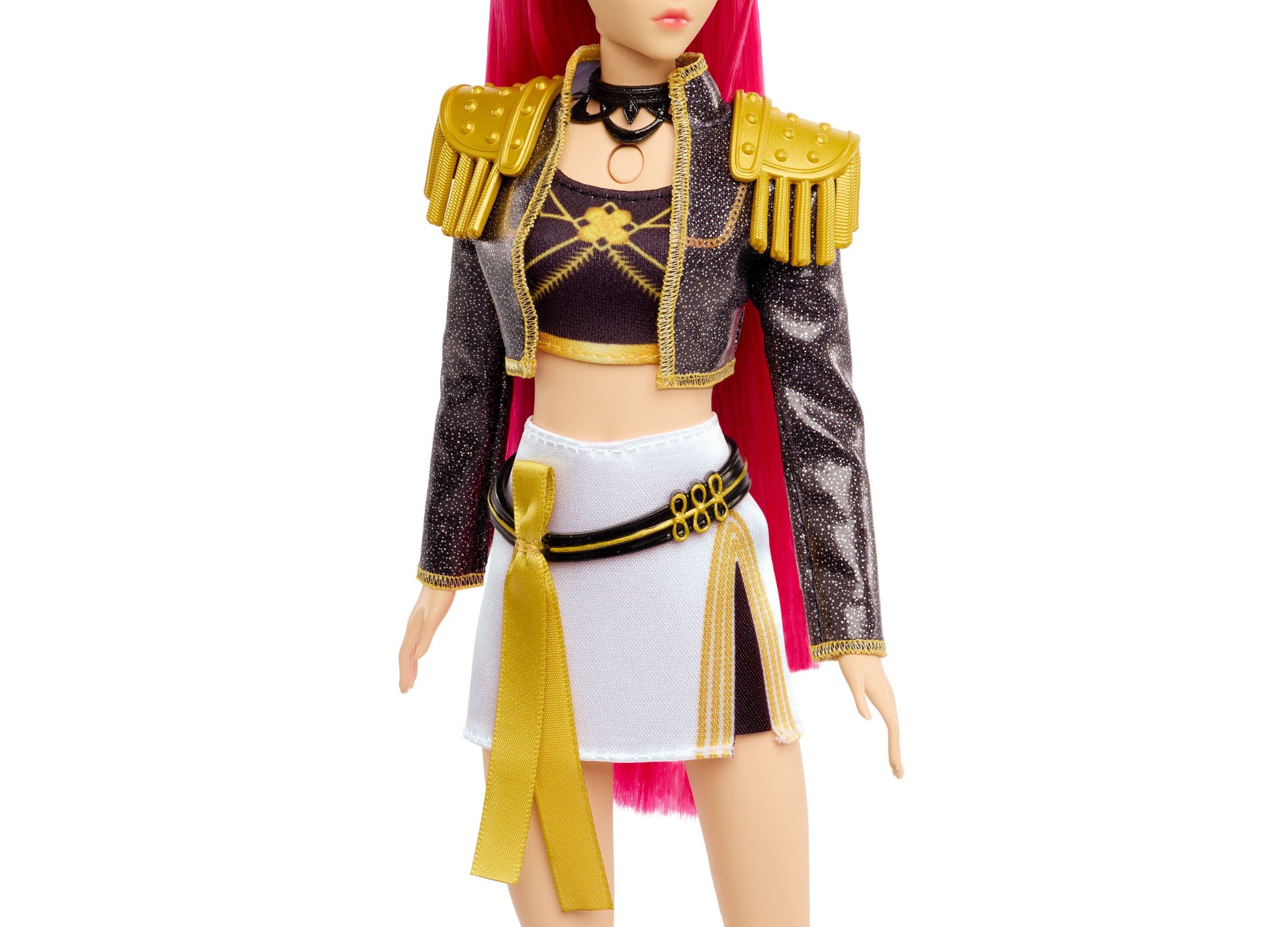 Kpop Demon Hunters Mira Huntr/X 12.75" singing fashion doll with gold and black outfit