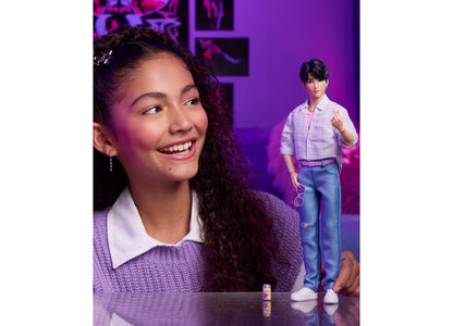 Kpop Demon Hunters Saja Boys Jinu Soda Pop 12" Fashion Doll with purple outfit