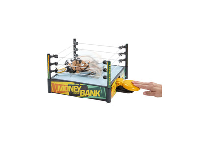 WWE Money In The Bank Ring Playset with yellow briefcase and wrestling figures