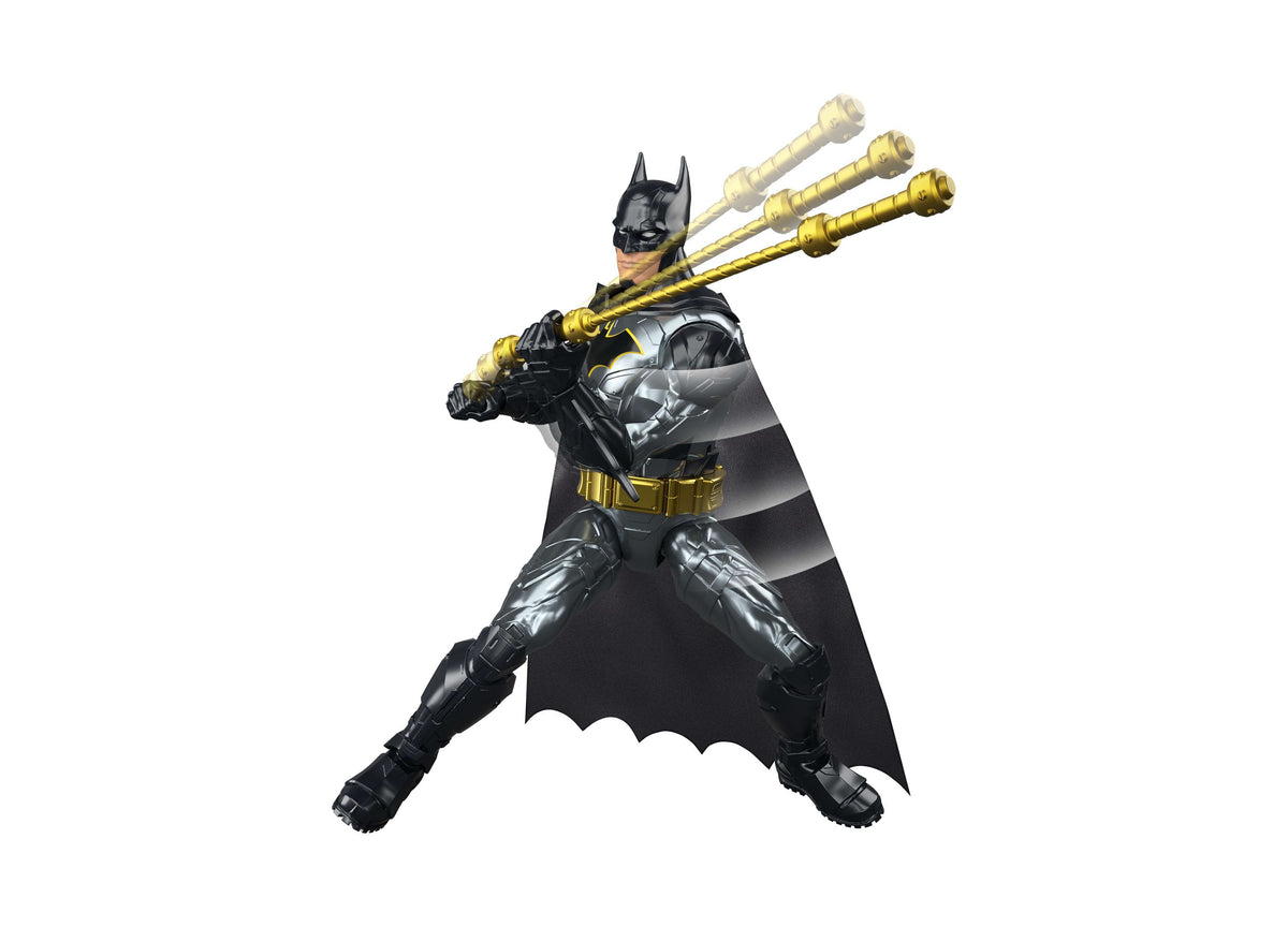 DC Comics Batman 12" Action Figure with yellow weapon accessories and black cape