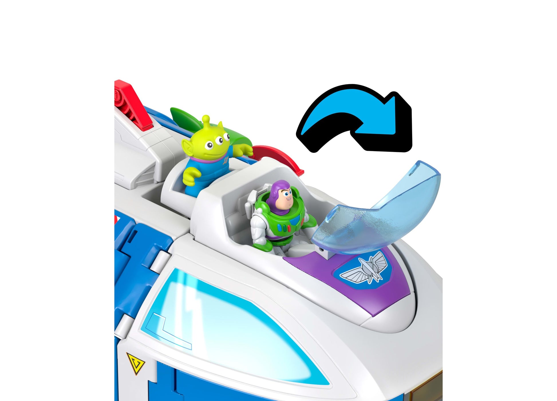Imaginext Toy Story 3-in-1 Transforming Spaceship with Buzz Lightyear and Alien figures