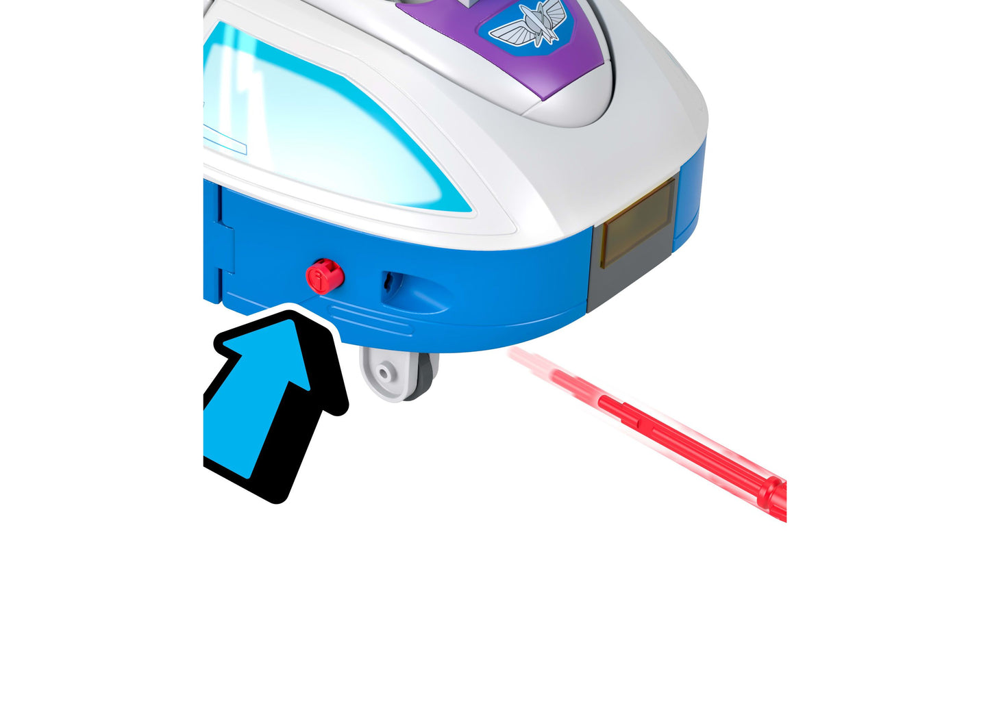Imaginext Toy Story 3-in-1 Transforming Spaceship with blue and white design