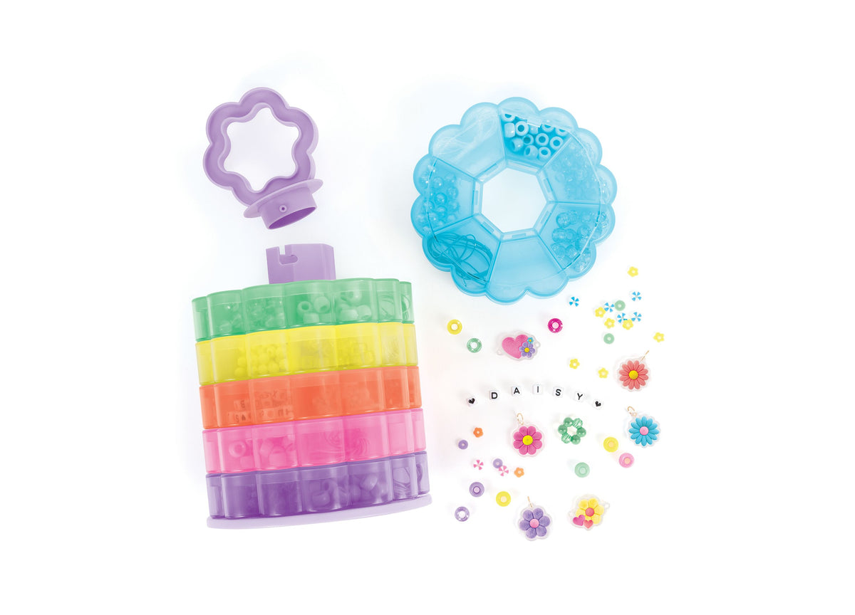 Make It Real Flower Tower Bead Storage, Ages 8+