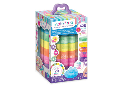 Make It Real Flower Tower Bead Storage, Ages 8+