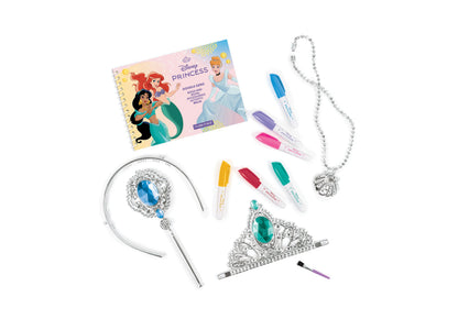 Make It Real Doodle Gems Disney Princess-Inspired Book and Royal Accessories Activity, Ages 6+