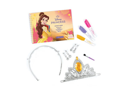 Make It Real Doodle Gems Disney Princess Belle-Inspired Book and Royal Accessories Activity, Ages 6+