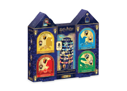 Make It Real Harry Potter Hogwarts Castle Style DIY Bracelet Kit featuring four house-themed panels in blue, red, gre...