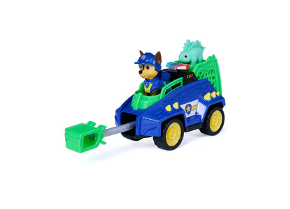 Paw Patrol Chase Dino Rescue Cruiser with spring-loaded claw, blue and green vehicle