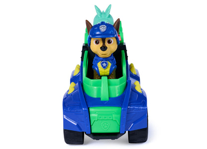 Paw Patrol Chase Dino Rescue Cruiser with blue and green vehicle and spring-loaded claw