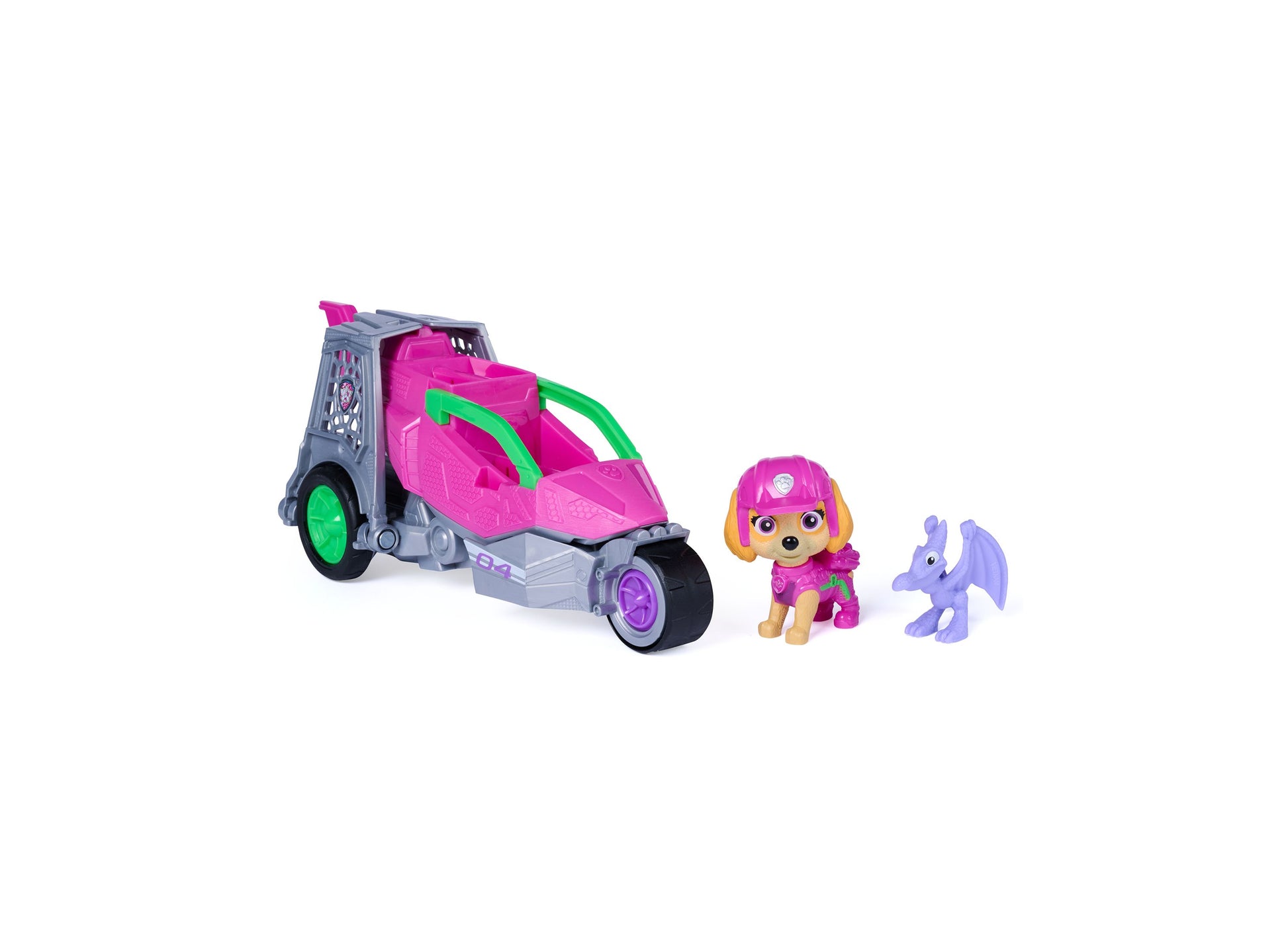 Paw Patrol Skye's Rescue Jet pink toy vehicle with Skye figure and purple dragon