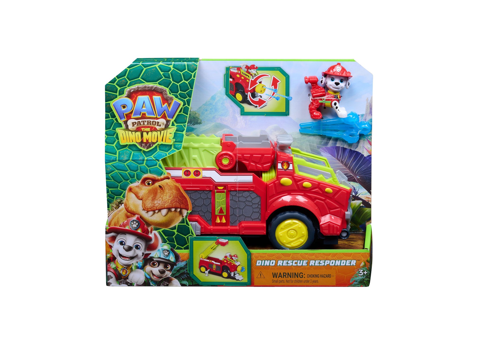 Paw Patrol Dino Rescue Responder red vehicle with yellow wheels and extendable ladder