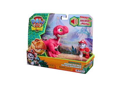 PAW Patrol Roaring Pups Pals Dino Movie Marshall and pink dinosaur figure set