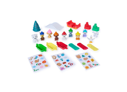 Paw Patrol 24-Day Holiday Advent Calendar Playset with 10 Figures, 7 Vehicles & Accessories, Ages 3+