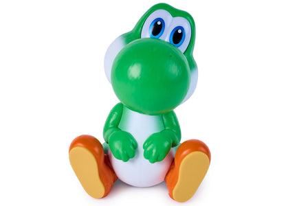 Super Mario Hatchin' Yoshi Interactive Figure in green with white belly and orange feet
