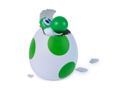 Hatchin' Yoshi Interactive Figure with green egg and white shell, hatching pose
