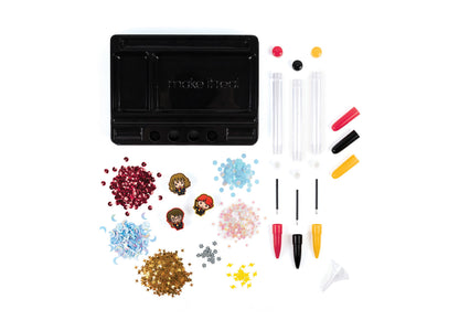 Make It Real Harry Potter Customizable Floaty Pens set with three pens, sequins, charms, and decorative elements in r...