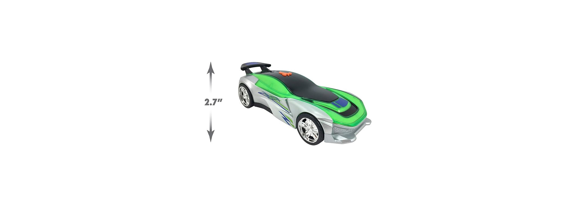 Hot Wheels Color Crashers Gazella R green motorized race car toy, 2.7 inches