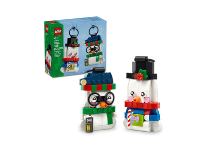 LEGO® Snowman Ornaments 40812 168-Piece Building Set, Ages 6+