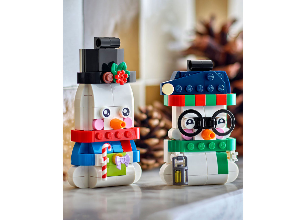 LEGO® Snowman Ornaments 40812 168-Piece Building Set, Ages 6+