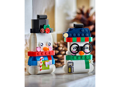 LEGO® Snowman Ornaments 40812 168-Piece Building Set, Ages 6+
