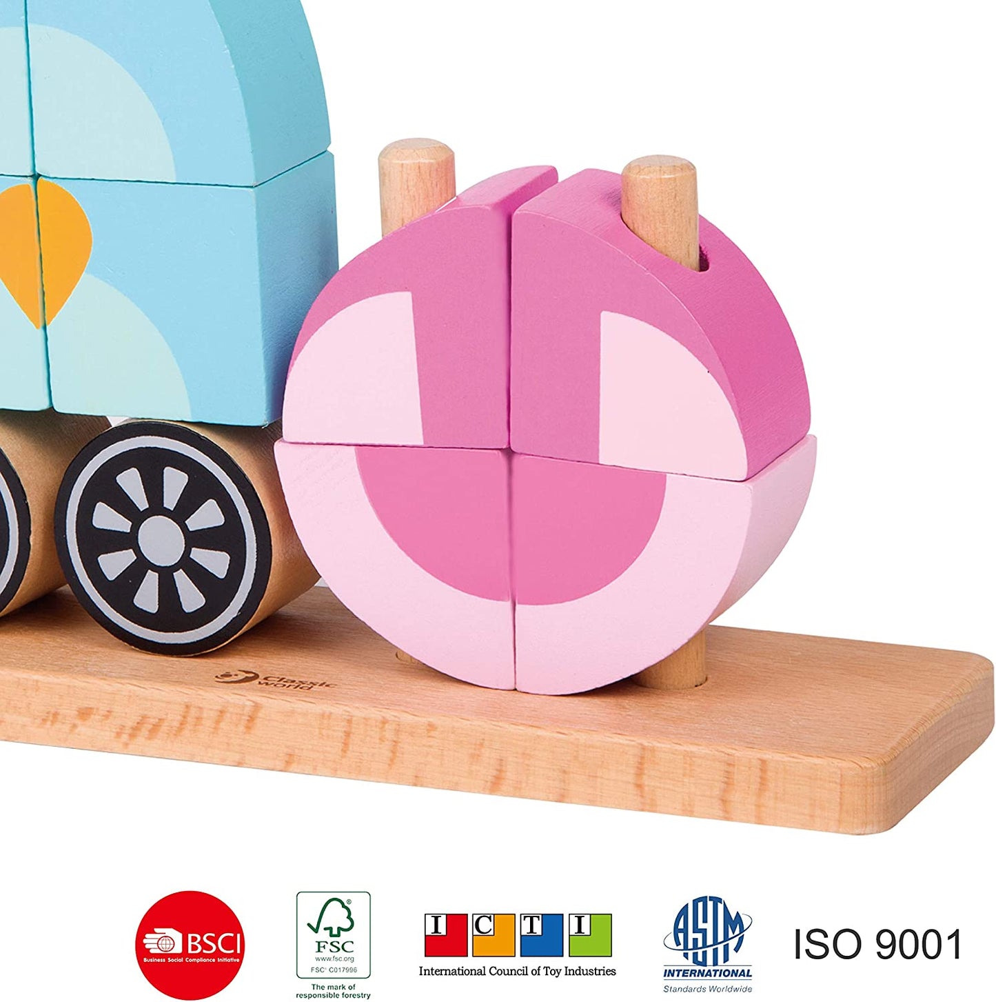 Classic World Owl 14-Piece Wooden Block Set - Eco-Friendly Toy
