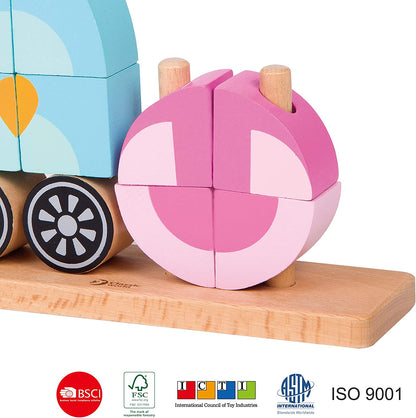 Classic World Owl 14-Piece Wooden Block Set - Eco-Friendly Toy