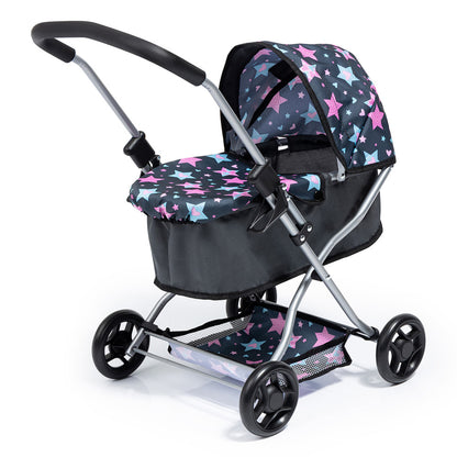 Bayer Design Dolls: Pram Starter - Blue Pink, Stars
