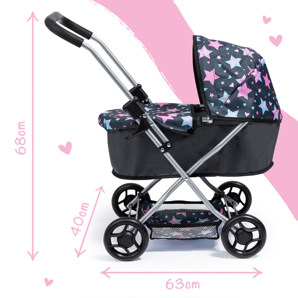 Bayer Design Dolls: Pram Starter - Blue Pink, Stars