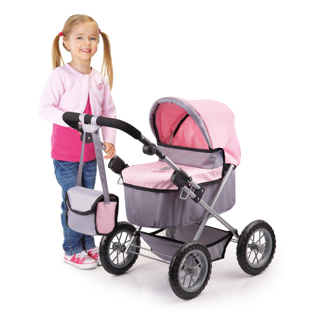 Bayer Design Trendy Doll Pram Stroller, Adjustable and Foldable