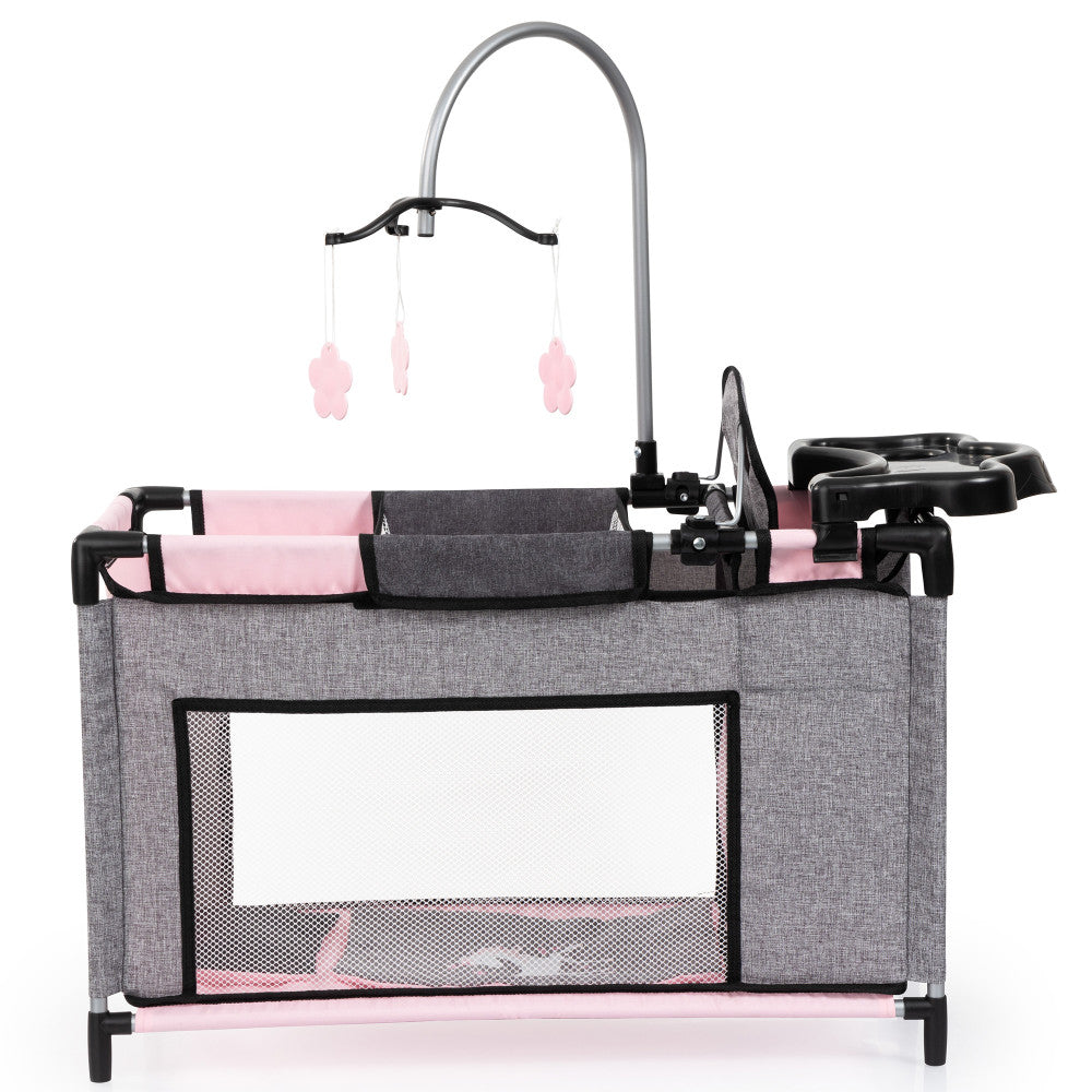 Bayer Design Dolls: Multi-Bed - Grey, Pink, Fairy - Playpen Accessory For Dolls Up To 18"