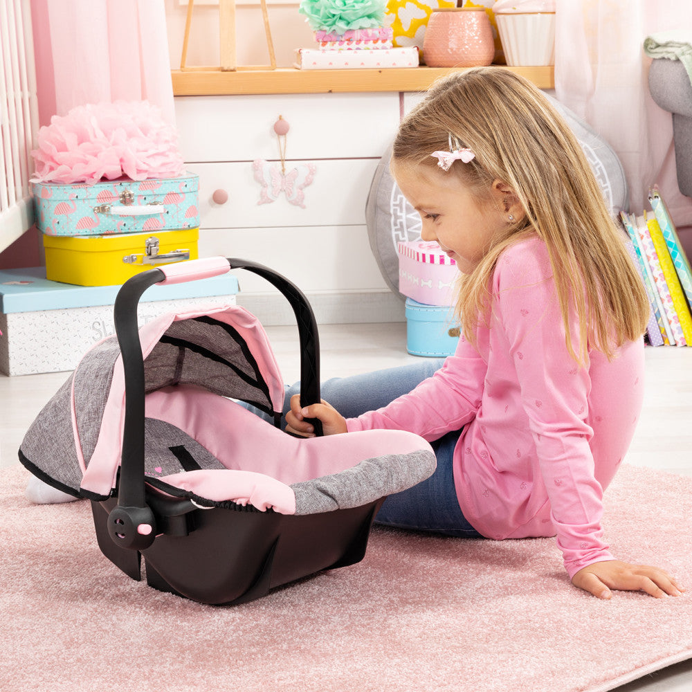 Bayer Design Deluxe Baby Doll Car Seat with Protective Canopy