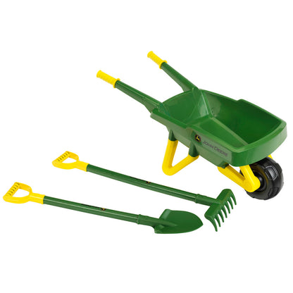 John Deere: Wheelbarrow Set - Green & Yellow - 3pc, Kids Ages 3+