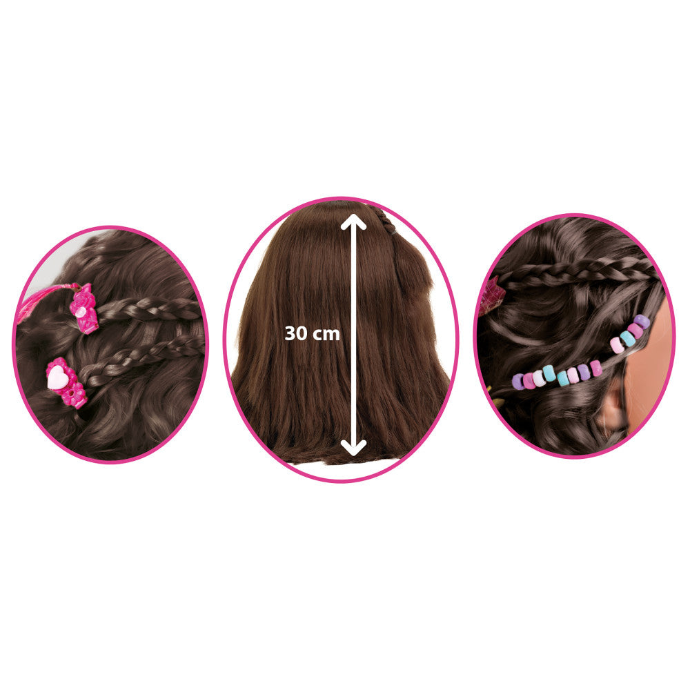 Klein: Hairstyling Head Mia - Pink & Teal, 10.6", Toy Kids Ages 3+