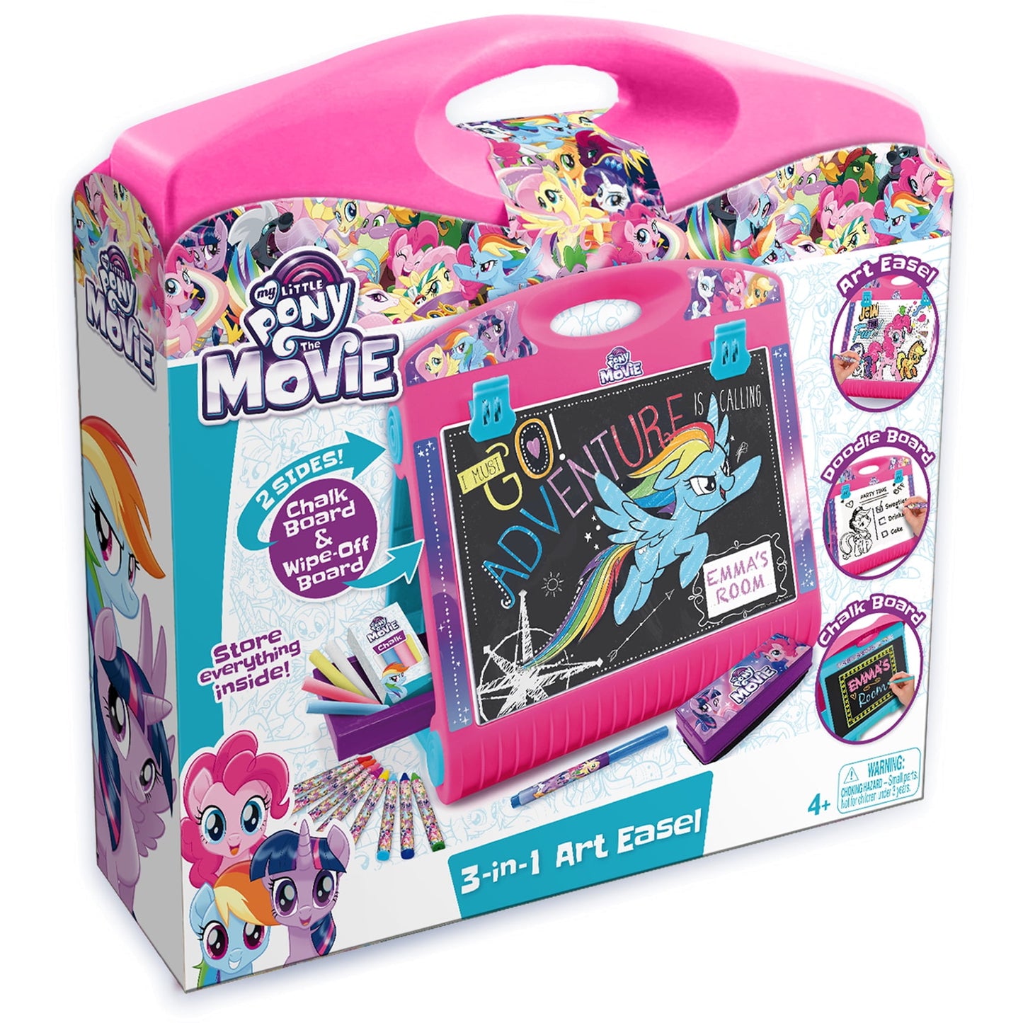 My Little Pony 3-in-1 Creativity Easel - Dual-Sided Chalkboard and Whiteboard
