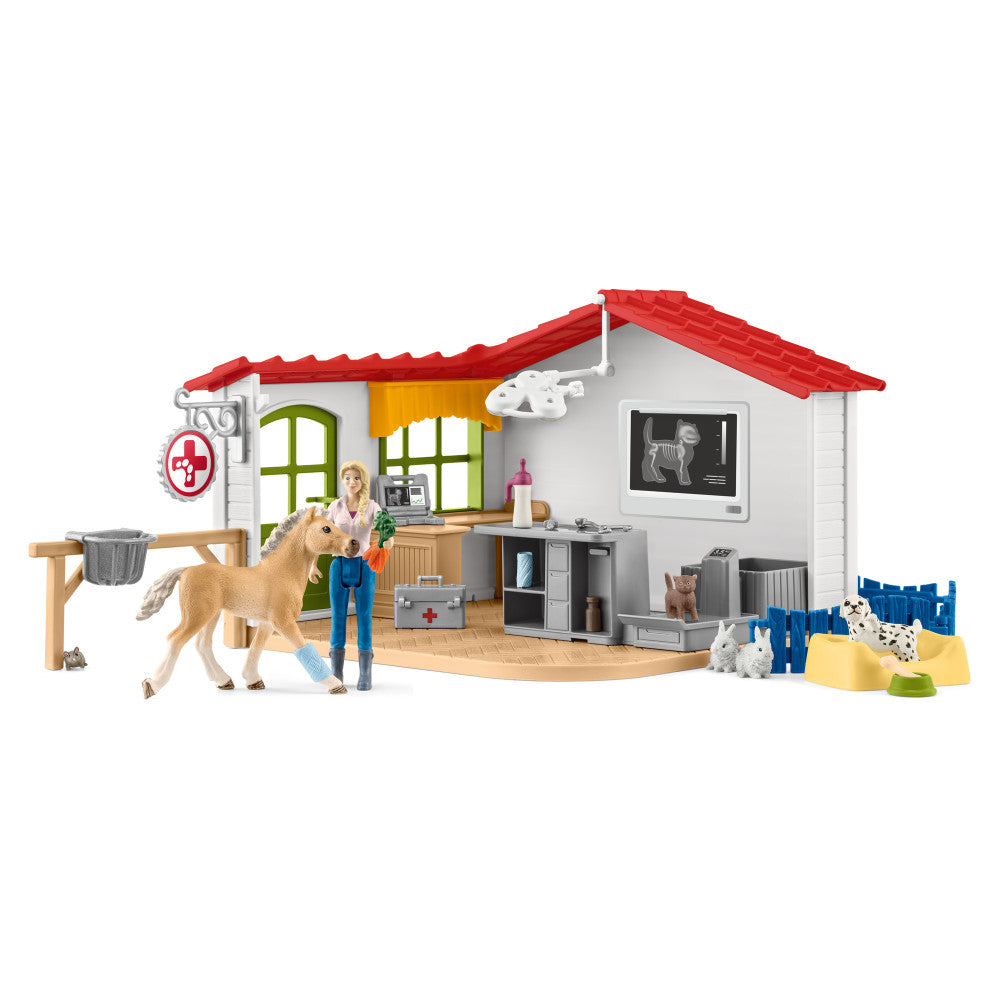 Schleich Farm World Veterinarian Practice with Pets - 43pc Playset