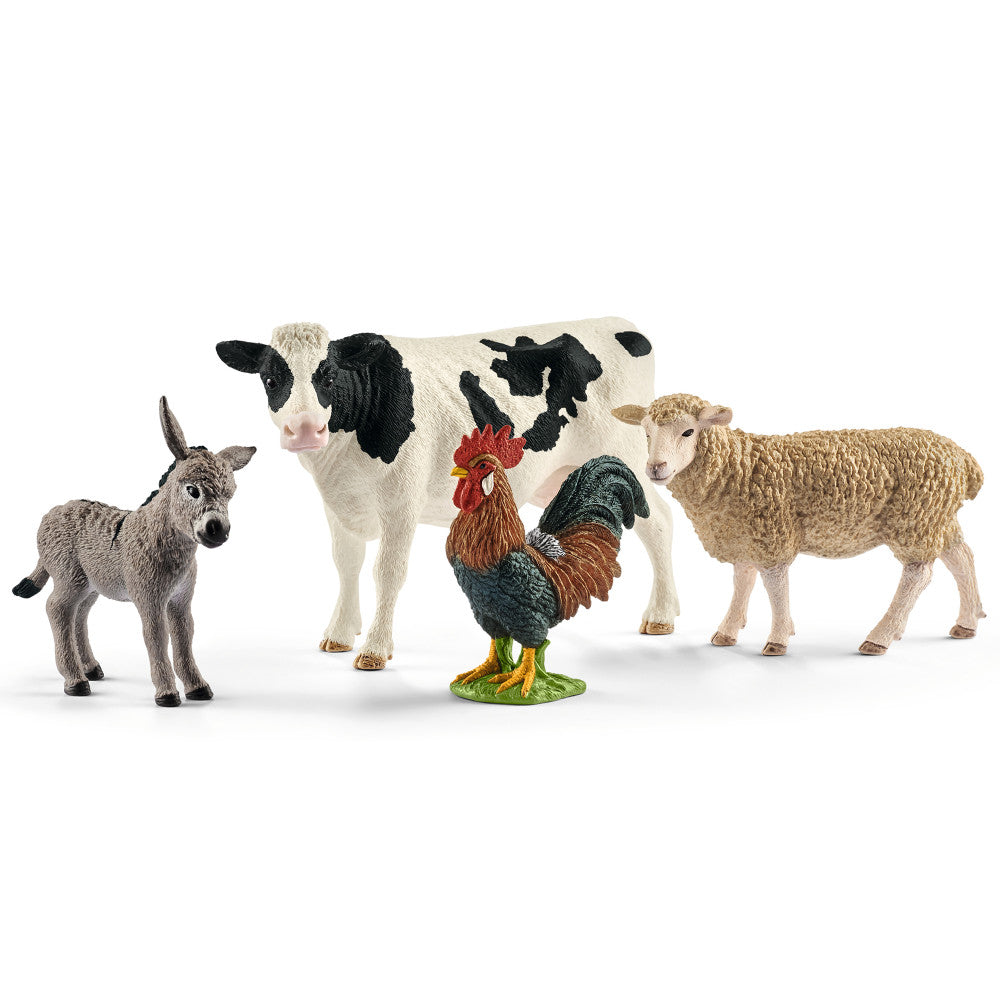 Schleich Farm World Starter Set - 4pc Realistic Animal Figurine Playset
