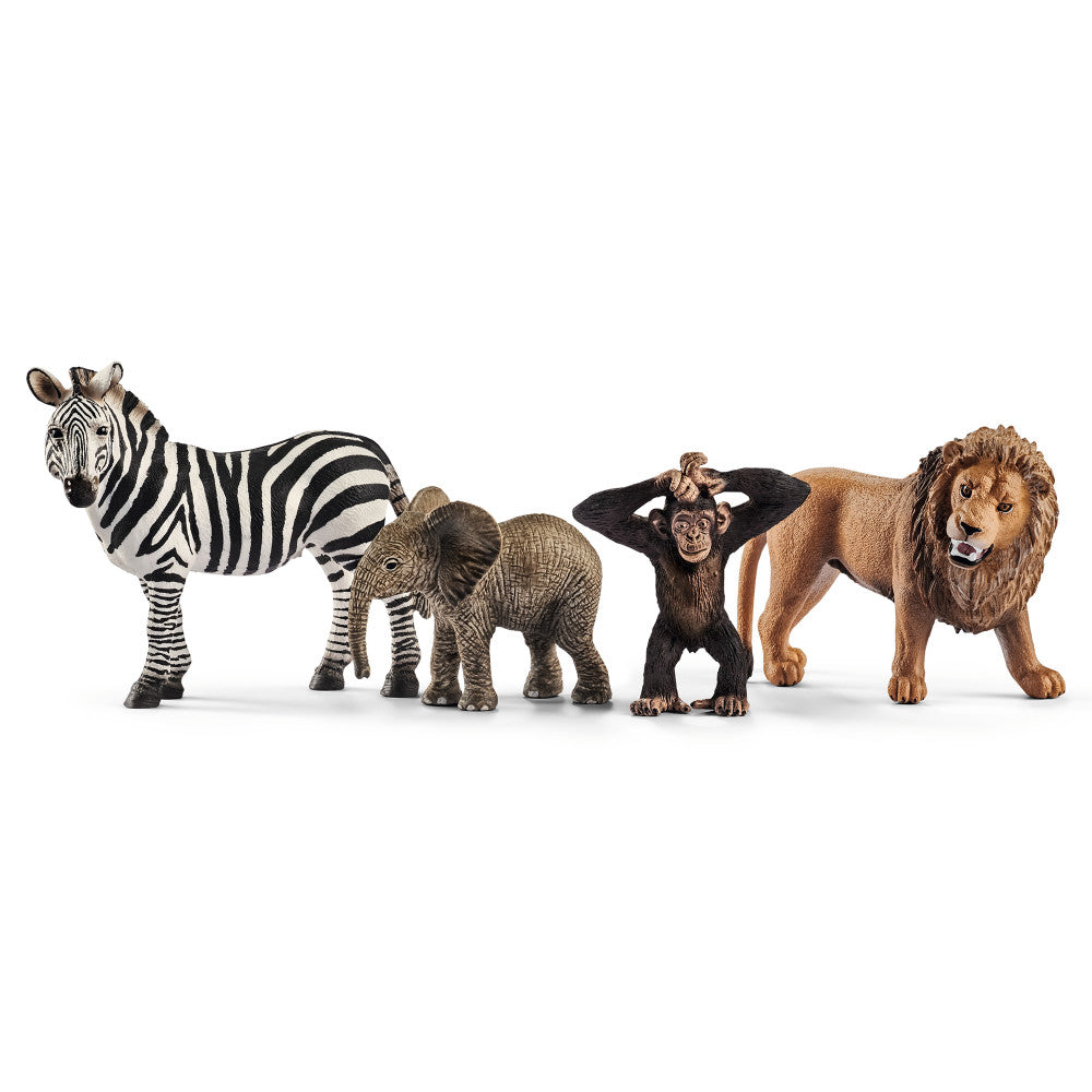 Schleich Wild Life 4pc Animal Figurine Starter Set - Realistic Wildlife Toys