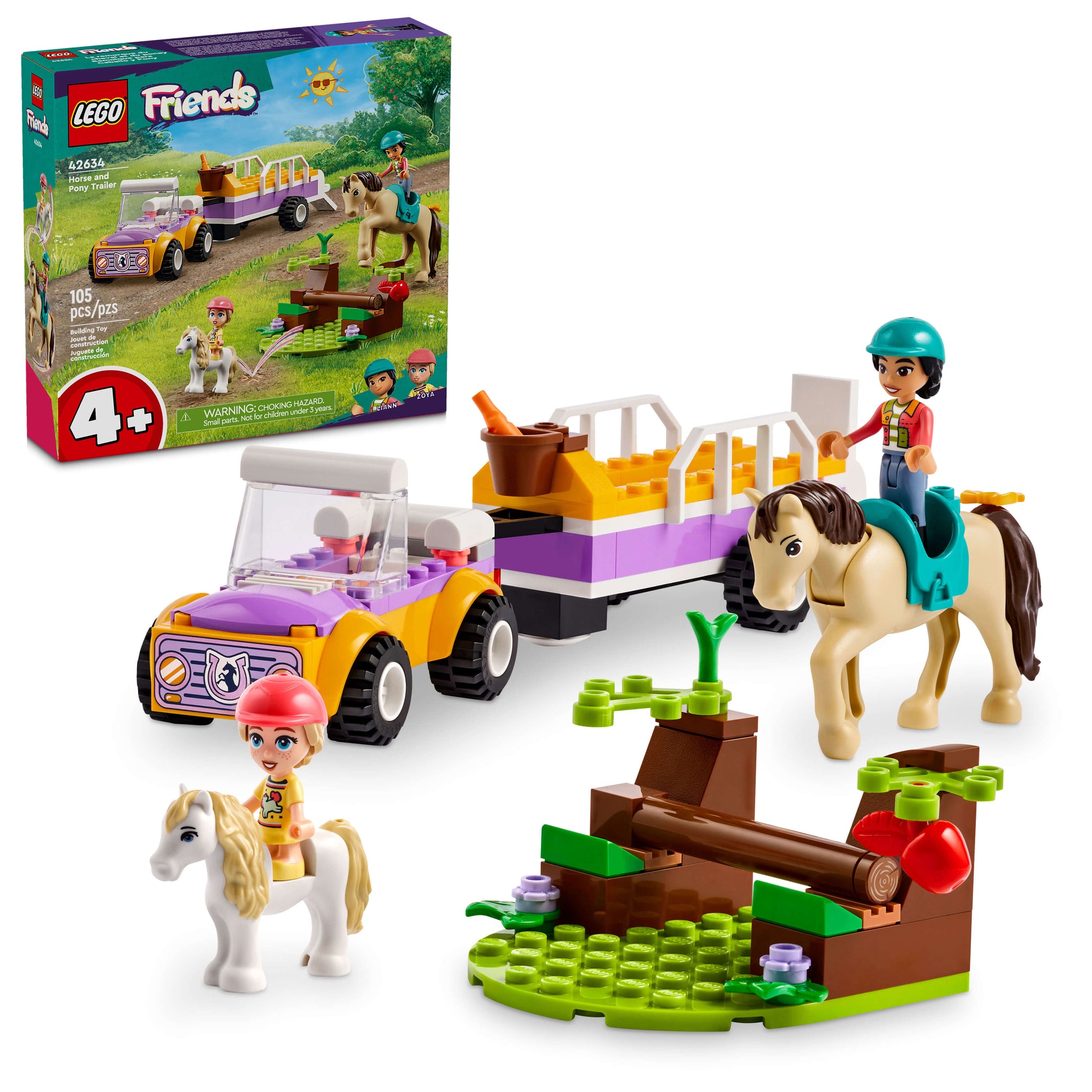 LEGO Friends Horse and Pony Trailer Adventure Playset 105 Pieces