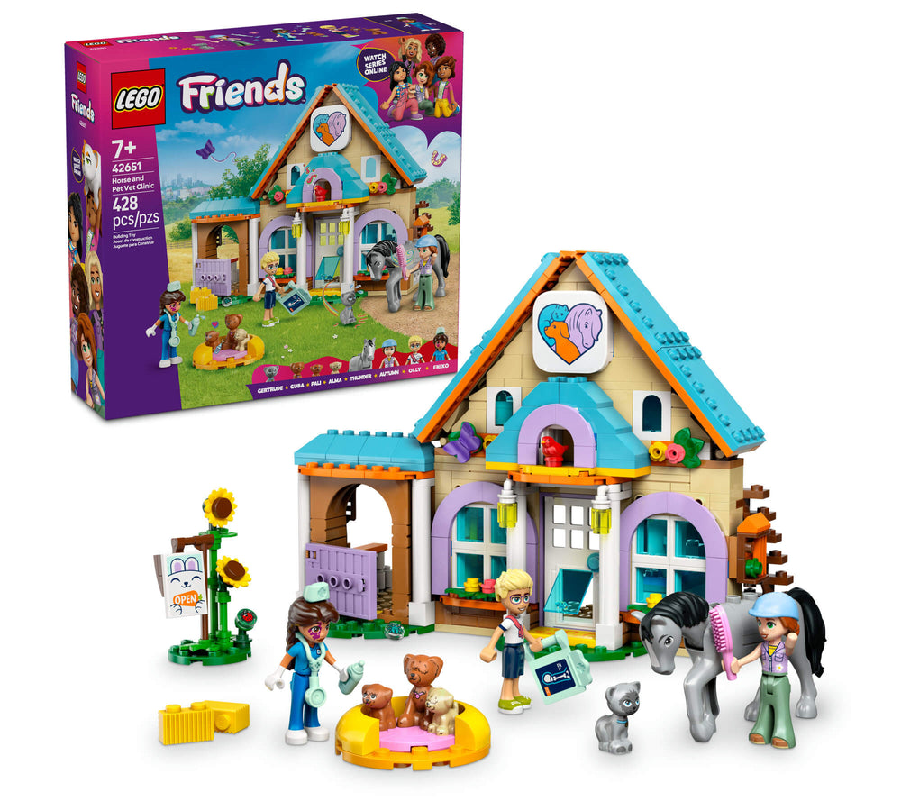 LEGO® Friends Horse and Pet Vet Clinic Pretend-Play Toy 42651
